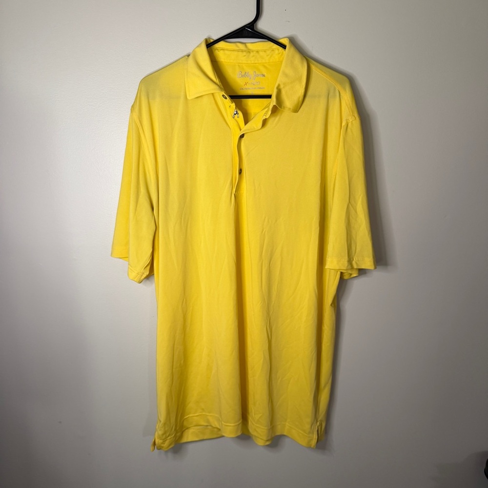 bobby jones size XL mens yellow polo H2O bright golf shirt lightweight sports